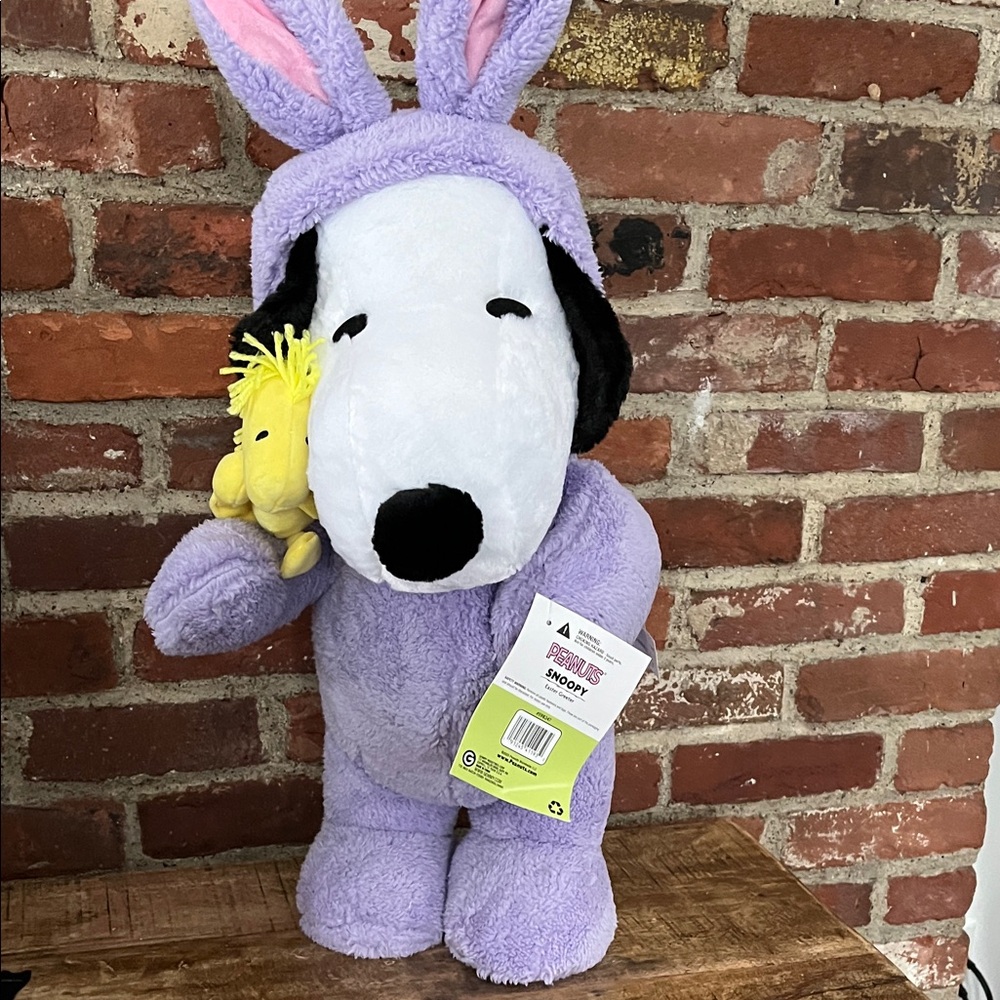 Purple Snoopy Plush with Bunny Ears - Picture 8 of 11